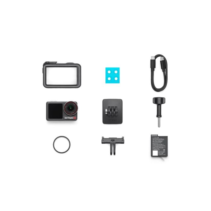 osmo action 5 pro standard combo in the box top view